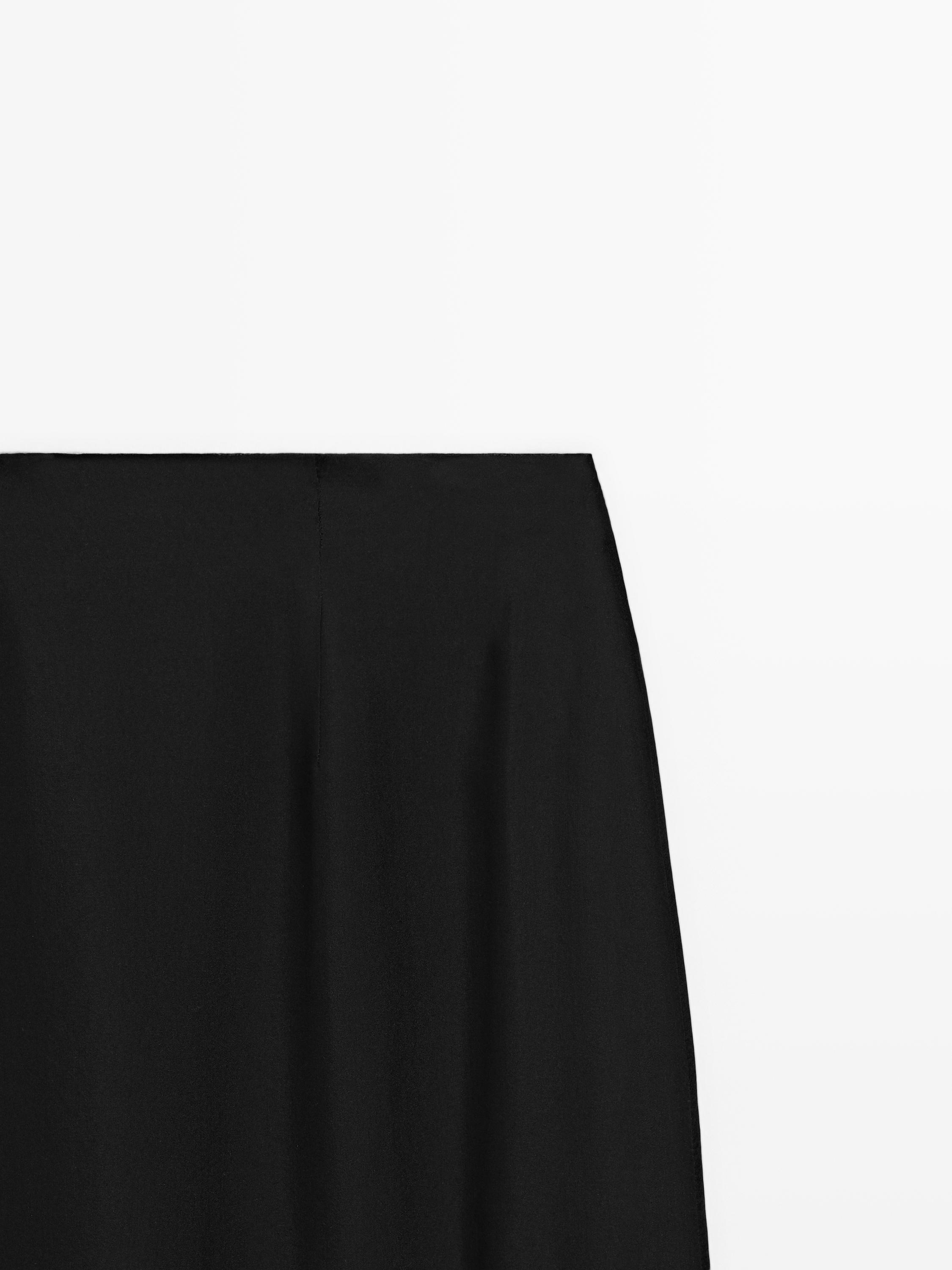 Jupe-culotte longue 100 % soie